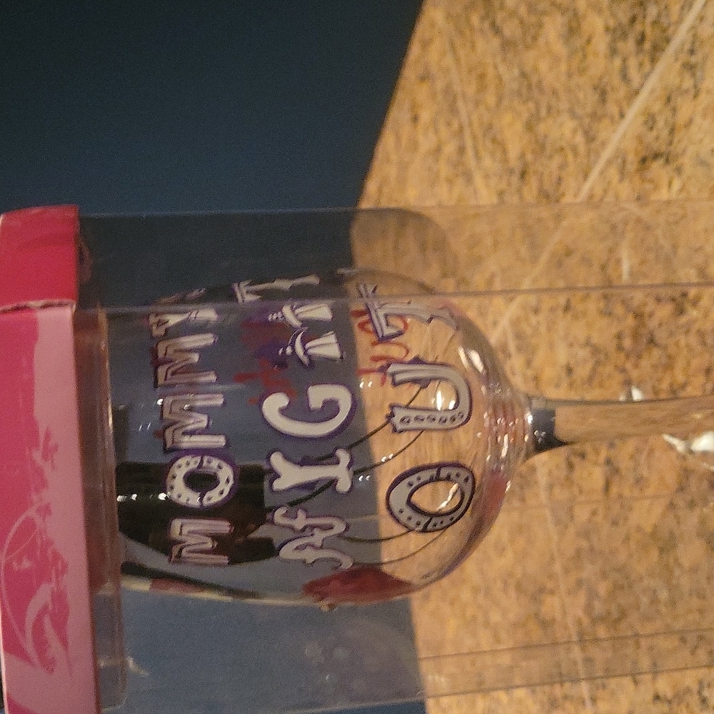 New hand painted wine glass
